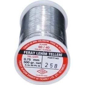 Resim Feray 0.75mm/500gr ,0.75mm/500gr 60/40 Lehim Teli 