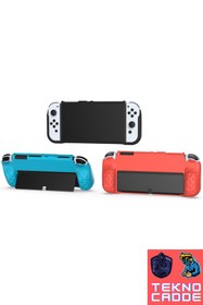 Resim Beboncool TNS-1142 El Destekli Grip Tasarım Nintendo Switch OLED Koruyucu Kılıf 