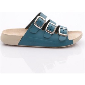 Resim Dgn P29 Kadın Tokali Üç Bantli Terlik Mavi 