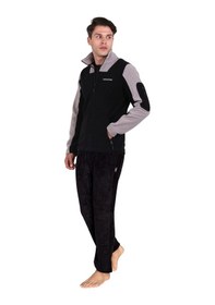 Resim Thermoform Evo Pro Polar Termal Erkek Siyah-gri Mont / Siyah Pantolon Eşofman Takımı Renkli 
