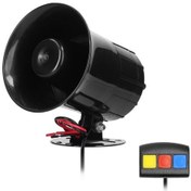Resim 3 Tonlu Araba Kornası 110db Elektrikli Korna Hoparlörü Güvenlik Uyarı Alarmı 12.0v Araba Tekne Kamyon İçin Kontrol Ünitesi İle 