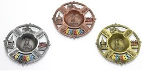 Resim İstanbul Temalı Yöresel Metal Küllük Yuvarlak 