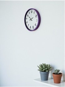 Resim Büro Ev Ofis Hediyesi İçin 36cm Mor Tarz Dekor Duvar Saati Diğer 