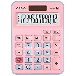 Resim Casio MX-12B-PKLB 12 Haneli Masaüstü Hesap Makinesi Pembe-Mavi 