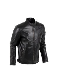 Resim By Motto Amazon Erkek Hakiki Deri Ceket Siyah 