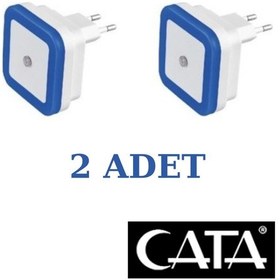 Resim Cata Ct-9500 Fotoselli Gece Lambası 2 Adet Mavi 
