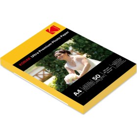 Resim Kodak Ultra Premium Glossy,Parlak A4 260Gr/m² Fotoğraf Kağıdı 50 Yaprak 