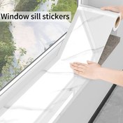 Resim Şık Beyaz Mermer Dokulu Pencere Eşiği Stickerı, Nemden Koruyucu, Kolay Uygulama - Mutfak Arka Planı, Merdiven Dekoru ve Mobilya Detayları İçin İdeal, Mutfak Dekorasyonu | Mermer Dokulu | Parlak Bitiş, Pencere Stickerları 