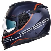 Resim Nexx Sx.100 Superspeed Mat Mavi-Kırmızı Güneş Vizörlü Kask 