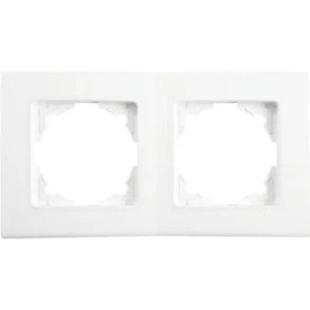 Resim Karen 2’li Beyaz Priz Çerçevesi Şık ve Pratik Çerçeve 