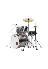 Resim Pearl Exx725br/c21 Export Exx Smokey Chrome 5 Parça 22b/12t/13t/16f/14s Aksamlı Ve Zilli Akustik Davul Seti 