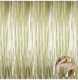 Resim Mat Altın Püsküllü Kapı Perdesi - Parti, Bekarlığa Veda, Doğum Günü 1x2 M 