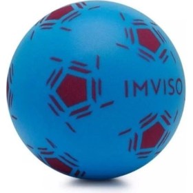 Resim Decathlon Kipsta Imviso Mini Sünger Futbol Topu Ses Yapmayan Evde Oynanan Top Mavi-mor 1 Numara 