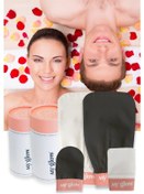 Resim Banyo Kesesi Floş İpek Lüks Vücut Ve Yüz Kesesi Seti 