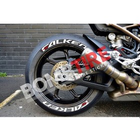 Resim Motosiklet Lastik Yazısı 4 Adet 2.5 Cm 3d Oto Lastik Yazısı Sticker Arma Şerit Yapıştırıcısız 1110 