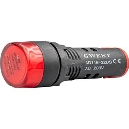 Resim Cata Gwest G6601 22MM Kırmızı 220V, Sinyal Lambası 