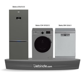 Resim Beko 3 lü Bahar Çeyiz Paketi-15 (670475 EI + CM 10120 S + BM 5045 I) 