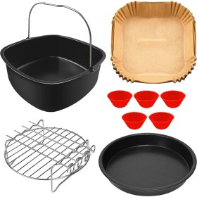 Resim Empoorlium Philips Airfryer Xl 6,2 L, Tefal 5 L, Cosori 4,7 L, Bpa Içermeyen Kare Airfryer Xl Aksesuarları Için Airfryer Aksesuarları (Yurt Dışından) 