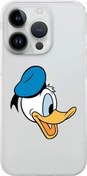 Resim Apple Iphone 14 Pro Max Uyumlu Kamera Korumalı Kapakdonald Duck Tasarımlı Şeffafkılıf PrintiFy