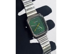 Resim Curren Çelik Kordonlu, Takvimli, Retro, Kadranı Yeşil, Su Geçirmez, 2 Yıl Garantili Erkek Kol Saati 