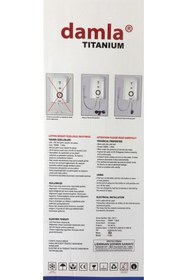 Resim Damla Titanium Elektrikli Şofben - Ani Su Isıtıcı Şohben - Banyo Şofbeni 7500w 