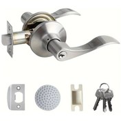 Resim Willowhaven 1 Adet Ağır Hizmet Tipi Pirinç Kapı Kolu Kilitli Anahtarlı Ofis Ev İçin Gümüş Renk 