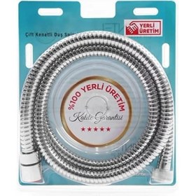 Resim Çift Kenetli Duş Hortumu Spirali (%100 Yerli - 1. Sınıf Kalitede) (Gri) 