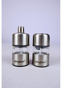 Resim Digithome 2 Li Metal Tuz Karabiber Değirmeni Öğütücü Tuzluk Biberlik 7 Cm - 097lhsp057p058 C320.225 Gri 