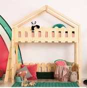 Resim Markaawm Markaawm Oyun Alanlı Montessori Ranza Yatak Ahşap Çocuk Ranza Akçaağaç 