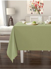 Resim Enginar Rengi Masa Örtüsü Kadife Dokulu Leke Tutmaz Enginar Rengi 