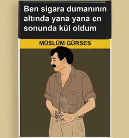 Resim Müslüm Gürses Ben Sigara Standart Sigara Tabakası Kutusu 
