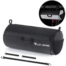 Resim Boatshop1 1 Adet West Bıkıng Bisiklet Ön Tüp Çantası Siyah Büyük 33 81oz Kapasiteli Ayarlanabilir Kayış Reflektif Hafif Bisiklet Çantası Altın 