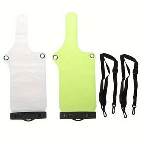 Resim 1 Adet Yüksek Kaliteli İki Yönlü Radyo Kılıfı Ayarlanabilir Kayışlar ve Karabinalar ile, Yumuşak Kamuflaj Tasarım, Kampçılık, Tekne Gezintisi için Dahili Cepler - Beyaz, Tekne Gereçleri | Şık Koruyucu Ekipman | Güvenli Kayış Bağlantıları 