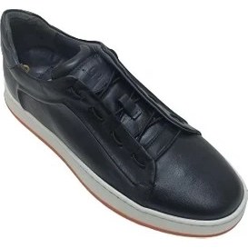 Resim Lucıano Bellini Siyah Deri Erkek Sneaker Ayakkabı 