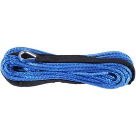 Resim 3/16 Inç X 50 Inç 7700 Lbs Sentetik Vinç Hattı Kablo Halatı, Atv Utv Için Koruma Kılıfı İle Mavi Yurt Dışından 