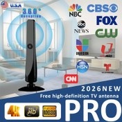 Resim 2026 5. Nesil HDTV-01PRO İç Mekan TV Anteni - 360 Mile Menzil, 4K Desteği, Pil Gerektirmez, USB Gücüyle Çalışır, NBC/ABC/CBS/FOX/CNN İçin Kolay Kurulum - Ücretsiz Yerel Kanal ve Spor Etkinlikleri İzleme, Modern Şık Tasarım | Yüksek Çözünürlüklü Sinyal, TV Anteni Olarak Kullanılır 