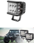 Resim Otoçizgi Yan Sinyalli Off Road Led Bar Sarı Beyaz Sis Farı 6 Led 45 Watt 1Adet 