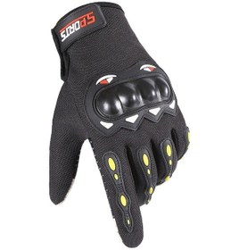 Resim Yingfu Tcherchi Motosiklet Siyah Eldiveni, Tcherchi Motorcycle Helmet, Black, Perfect For All Riders 