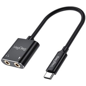 Resim Veggieg V-K105 Type-C 3.5 MM Kulaklık ve Mikrofon Girişli Ses Kartı 