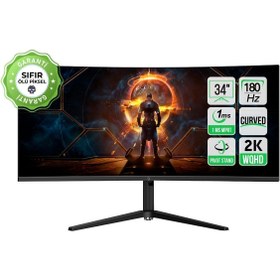 Resim Gamepower WQ34 34" 1 ms 180 Hz Curved 2K UWQHD 3440x1440 Gaming Monitör 