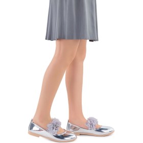 Resim Kiko Kids Rugan Kız Çocuk Babet Ayakkabı Arç 02 Gümüş 