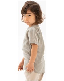 Resim Eliş Şile Bezi Kısa Kol Şile Bezi Bisiklet Yaka Erkek Çocuk Tshirt Taş 3031 