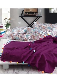 Resim İyi Geceler İstanbul Up Style Tek Kişilik Mürdüm Pike Takımı Mürdüm 