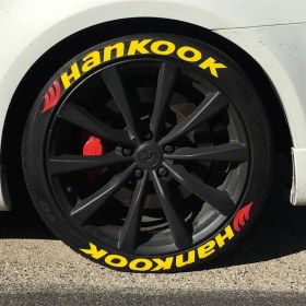 Resim Kom Hankook Sarı Kalıcı Lastik Yazısı Hankook Sticker 8 Kit 