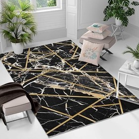 Resim Monnhein Yıkanabilir Halı ve Yolluk - Kaymaz Tabanlı Salon Halısı, Mutfak Halısı, Modern Dijital Baskı Tasarım (0156) 