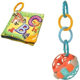 Resim Halkalı Çıngırak Top + Hışırtılı İlk Kitabım Çok Renkli 