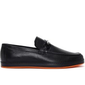 Resim Men's Black Leather Casual Loafer Derimod