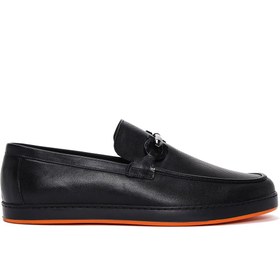 Resim Men's Black Leather Casual Loafer 