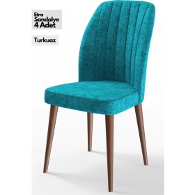 Resim Canisa Concept Canisa Etra Serisi Gürgen Ayaklı Sandalye , 4 Adet , Ayaklar Ceviz 