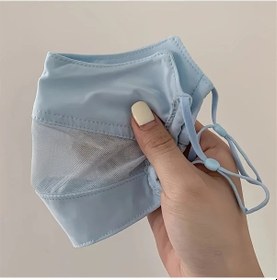 Resim Willowhaven Kadınlar İçin Şık Mavi Tam Yüz Güneş Koruma Maskesi - Nefes Alabilir, Ayarlanabilir Kulak Askılı, Yazlık Yüz Kaplama Mavi 